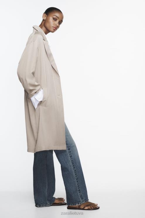 moterys Zara sklandus tranšėjos paltas audinė apranga 4N48837