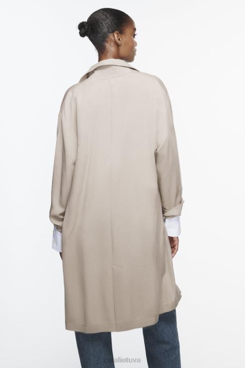 moterys Zara sklandus tranšėjos paltas audinė apranga 4N48837