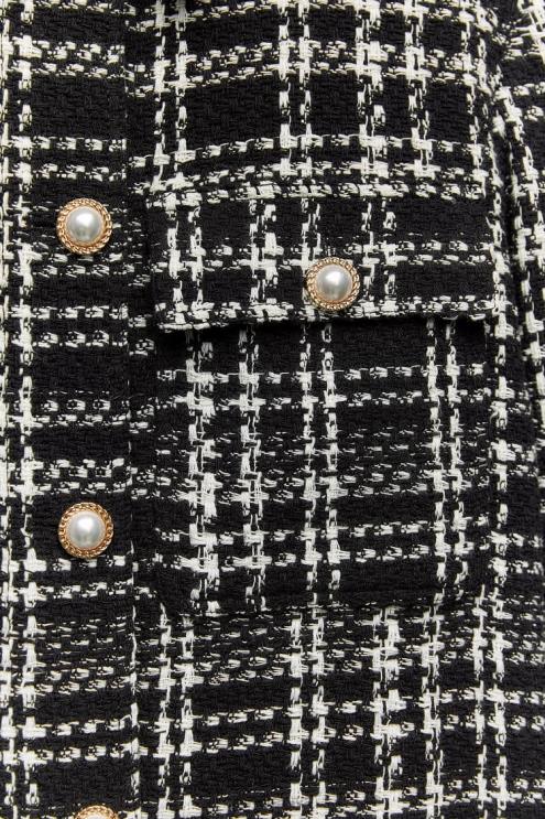 moterys Zara tekstūruoti languoti marškinėliai juoda/ekru apranga 4N4888