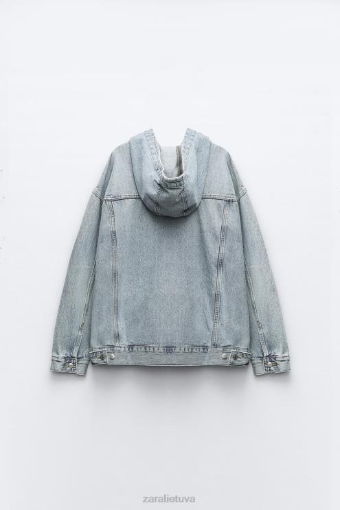 moterys Zara trf džinsinis megztinis mėlyna apranga 4N48845