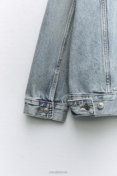 moterys Zara trf džinsinis megztinis mėlyna apranga 4N48845