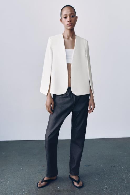 moterys Zara apsiaustas švarkas ekru apranga 4N488165