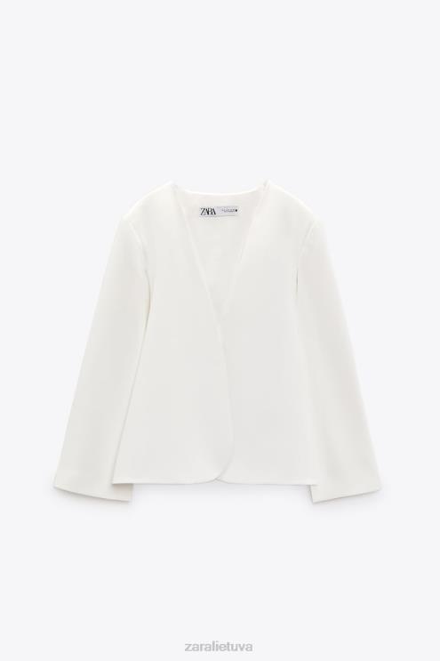 moterys Zara apsiaustas švarkas ekru apranga 4N488165