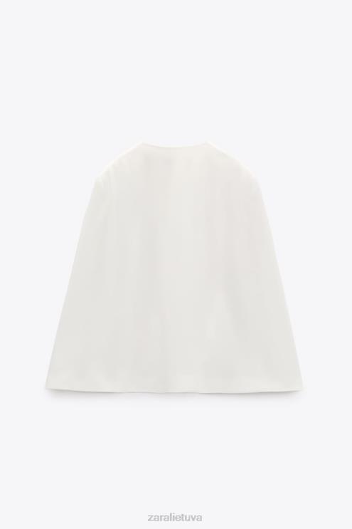 moterys Zara apsiaustas švarkas ekru apranga 4N488165