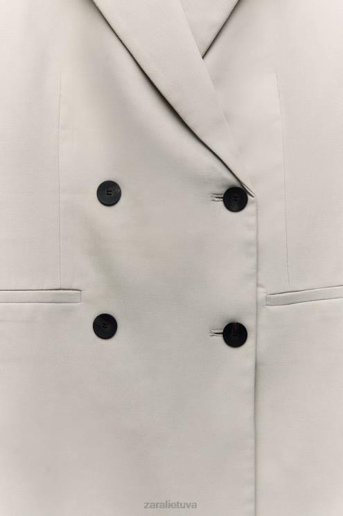 moterys Zara apvyniojama liemenė smėlis apranga 4N488187