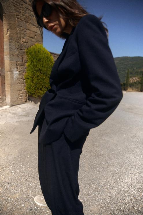 moterys Zara dvipusis švarkas tamsiai mėlyna apranga 4N488140