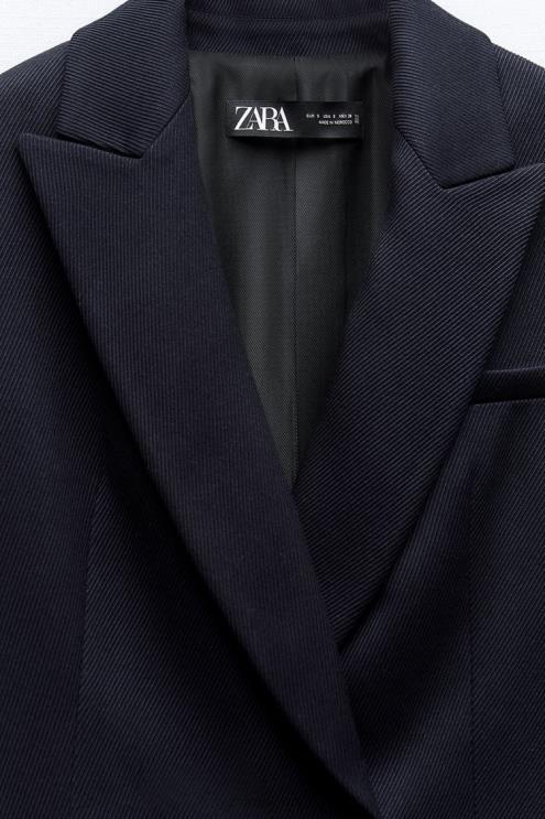 moterys Zara dvipusis švarkas tamsiai mėlyna apranga 4N488140