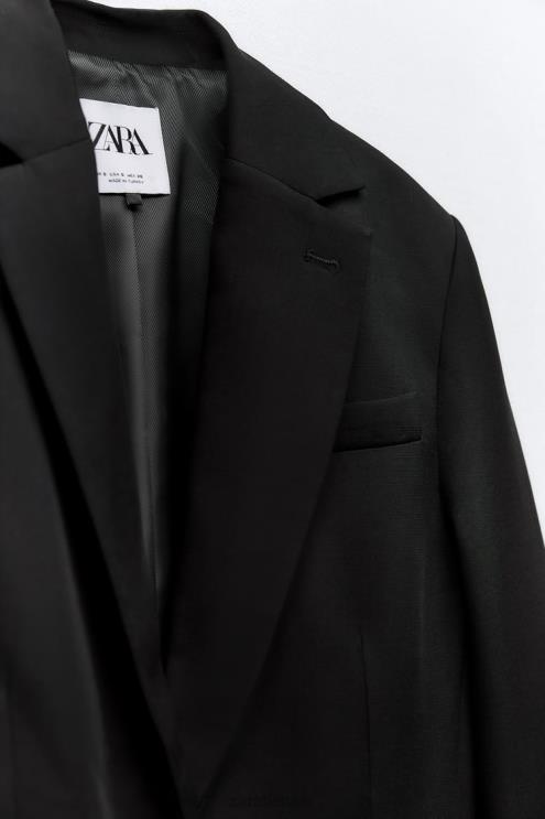 moterys Zara pagrindinis švarkas juodas apranga 4N488148