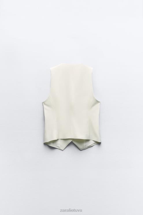 moterys Zara pasiūta liemenė ekru apranga 4N488153