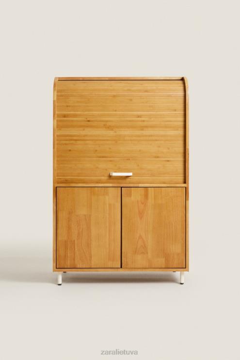 unisex Zara medinė indauja šviesiai smėlio spalvos priedai 4N4881577