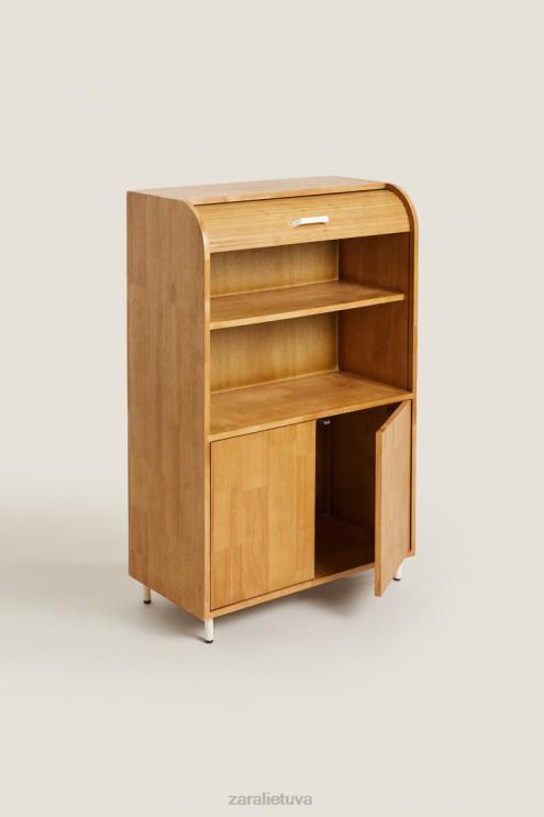 unisex Zara medinė indauja šviesiai smėlio spalvos priedai 4N4881577