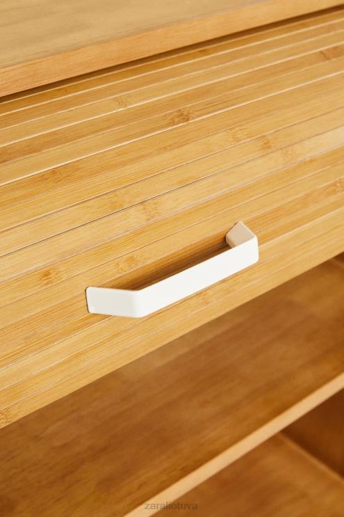 unisex Zara medinė indauja šviesiai smėlio spalvos priedai 4N4881577