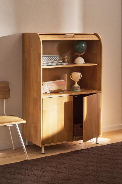 unisex Zara medinė indauja šviesiai smėlio spalvos priedai 4N4881577