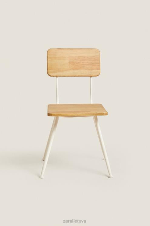 unisex Zara medinė stalo kėdė vanilė priedai 4N4881579