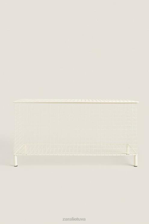 unisex Zara metalinė skrynia su dangteliu austrių baltumo priedai 4N4881594