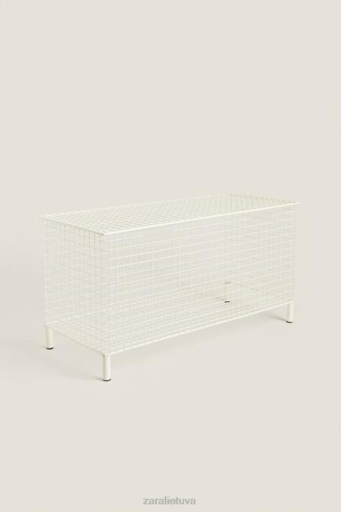 unisex Zara metalinė skrynia su dangteliu austrių baltumo priedai 4N4881594