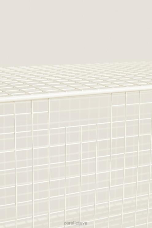 unisex Zara metalinė skrynia su dangteliu austrių baltumo priedai 4N4881594