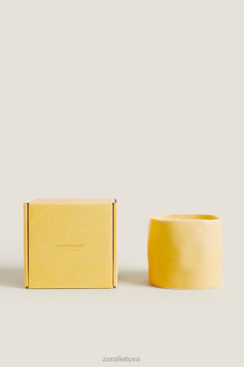 unisex Zara (430 g) citrinų bergamočių kvapo žvakė baltas priedai 4N4881756