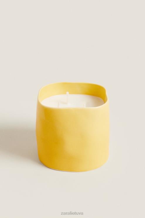 unisex Zara (430 g) citrinų bergamočių kvapo žvakė baltas priedai 4N4881756