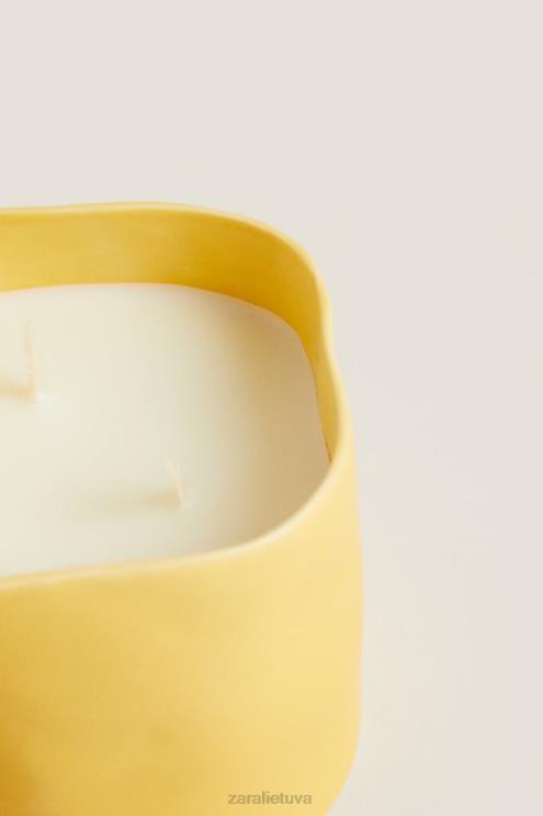 unisex Zara (430 g) citrinų bergamočių kvapo žvakė baltas priedai 4N4881756