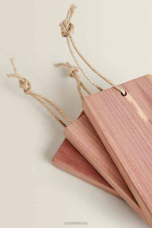 unisex Zara kedro kaladėlės su pakabinimo kilpa (6 vnt.) šviesiai smėlio spalvos priedai 4N4881765