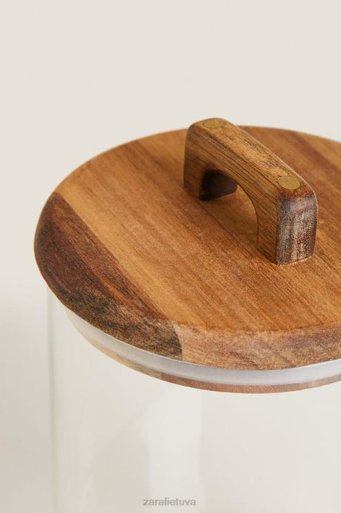 unisex Zara didelis platus stiklainis šviesiai smėlio spalvos priedai 4N4881687