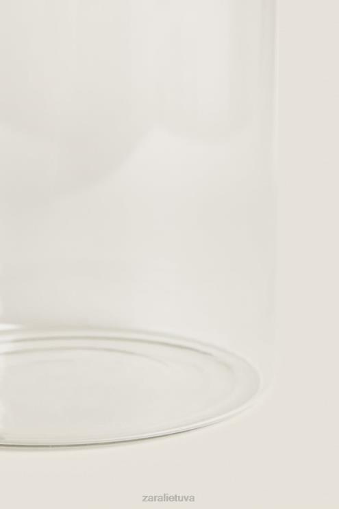 unisex Zara didelis platus stiklainis šviesiai smėlio spalvos priedai 4N4881687