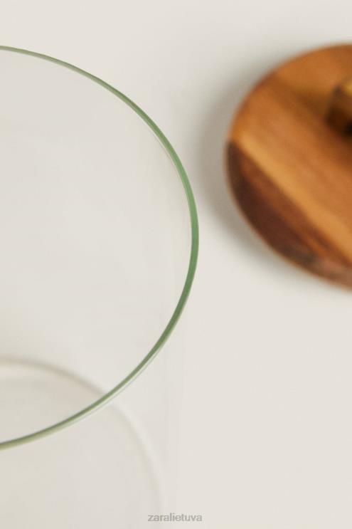 unisex Zara didelis platus stiklainis šviesiai smėlio spalvos priedai 4N4881687