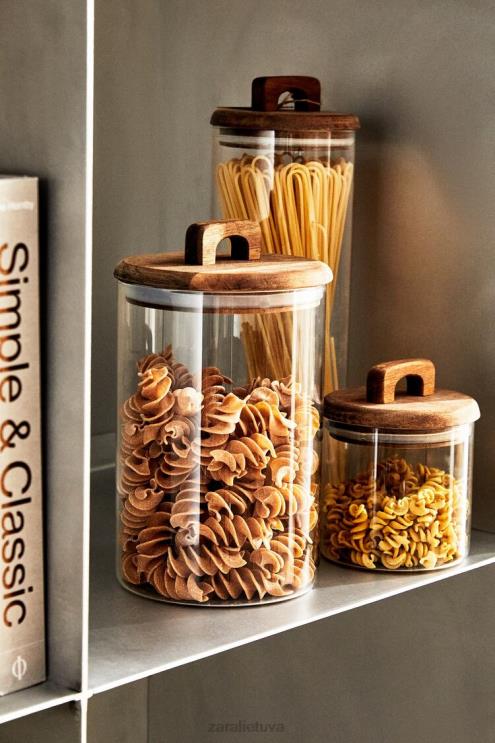 unisex Zara didelis platus stiklainis šviesiai smėlio spalvos priedai 4N4881687