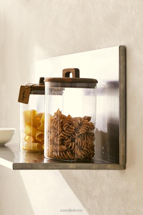 unisex Zara didelis platus stiklainis šviesiai smėlio spalvos priedai 4N4881687