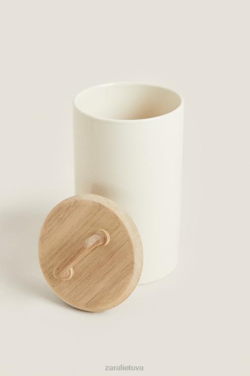unisex Zara keramikinis ir medinis indas kremas priedai 4N4881689