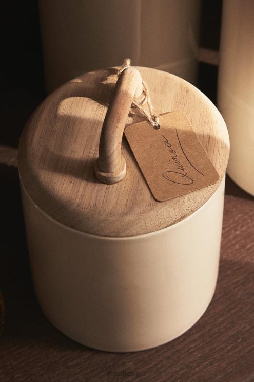 unisex Zara keramikinis ir medinis indas kremas priedai 4N4881689