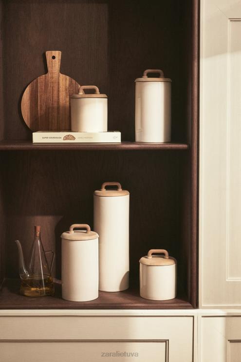 unisex Zara keramikinis ir medinis indas kremas priedai 4N4881689