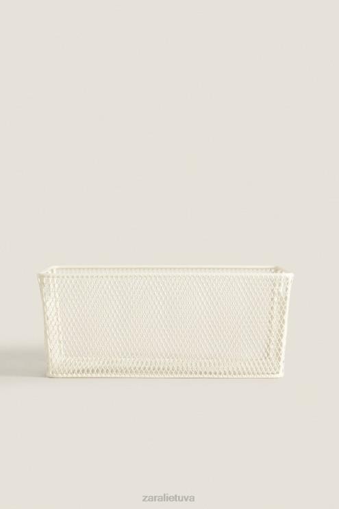 unisex Zara lakuotas krepšelis baltas priedai 4N4881697