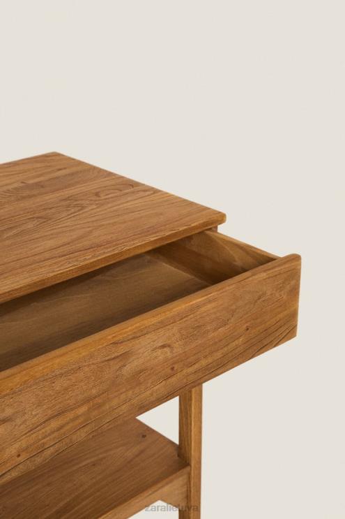 unisex Zara medinis sandėliukas šviesiai smėlio spalvos priedai 4N4881682