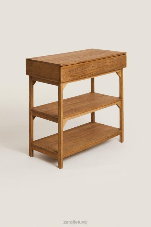 unisex Zara medinis sandėliukas šviesiai smėlio spalvos priedai 4N4881682