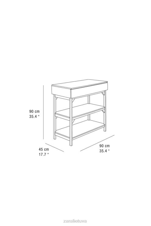 unisex Zara medinis sandėliukas šviesiai smėlio spalvos priedai 4N4881682