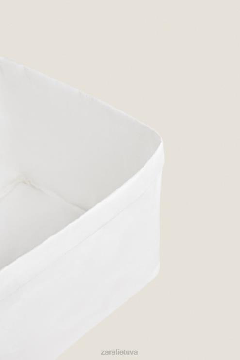 unisex Zara popieriaus dizaino organizatoriaus krepšelis baltas priedai 4N4881696