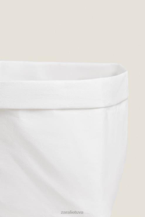 unisex Zara popieriaus dizaino organizatoriaus krepšelis baltas priedai 4N4881696