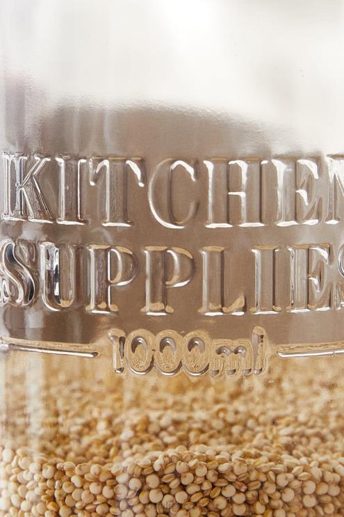 unisex Zara užsukamas stiklinis indas šviesiai smėlio spalvos priedai 4N4881684