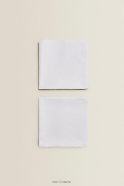 unisex Zara Gėlėta žakardo servetėlė (2 vnt.) baltas priedai 4N4881679