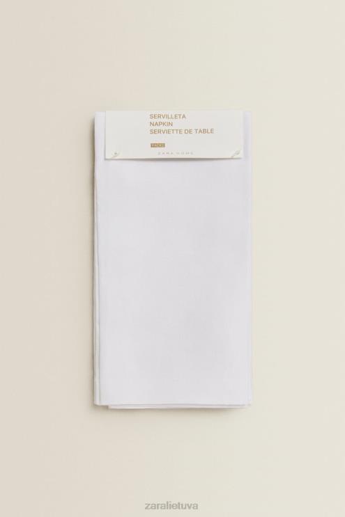 unisex Zara Gėlėta žakardo servetėlė (2 vnt.) baltas priedai 4N4881679