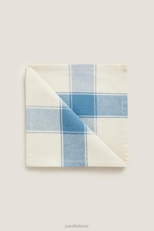 unisex Zara dažytų siūlų dryžuotos servetėlės ​​(2 vnt.) mėlyna priedai 4N4881675