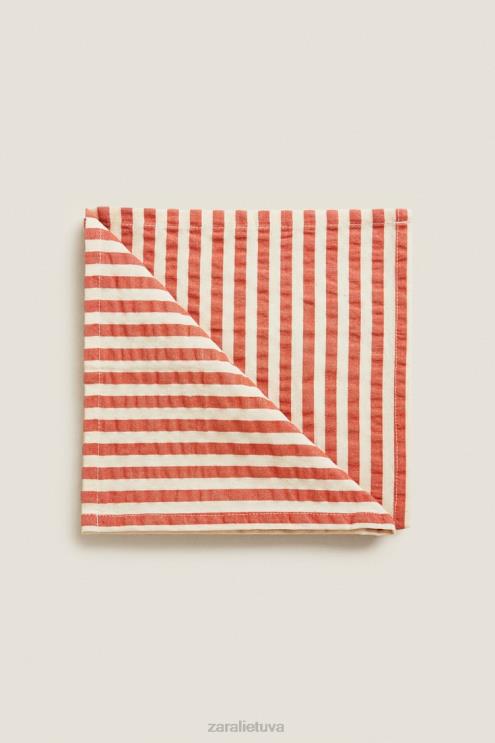 unisex Zara dryžuotos servetėlės ​​(2 vnt.) rusvas priedai 4N4881671