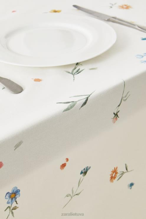 unisex Zara gėlių rašto staltiesė žalias priedai 4N4881678