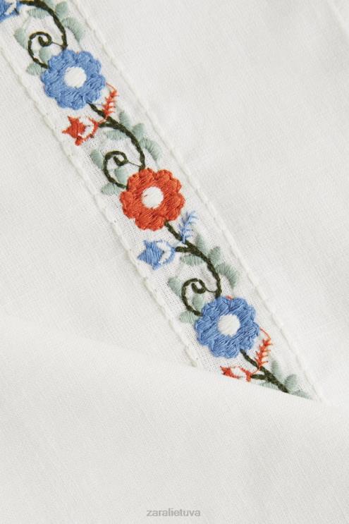 unisex Zara siuvinėtos medvilninės servetėlės ​​(2 vnt.) baltas priedai 4N4881663