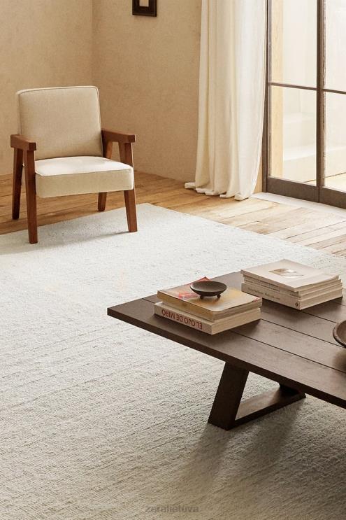 unisex Zara banguotas vilnonis kilimas austrių baltumo priedai 4N4881649