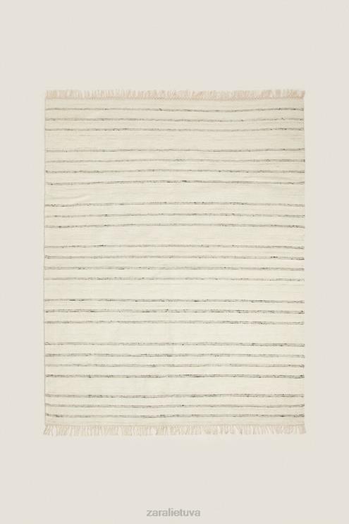 unisex Zara dryžuotas vilnos kilimas pilka priedai 4N4881637