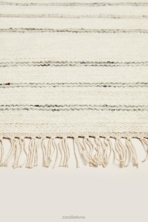 unisex Zara dryžuotas vilnos kilimas pilka priedai 4N4881637