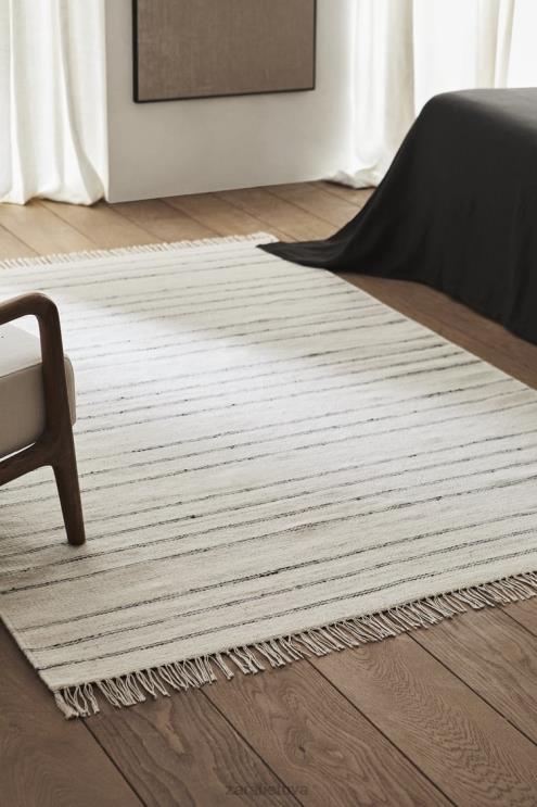 unisex Zara dryžuotas vilnos kilimas pilka priedai 4N4881637